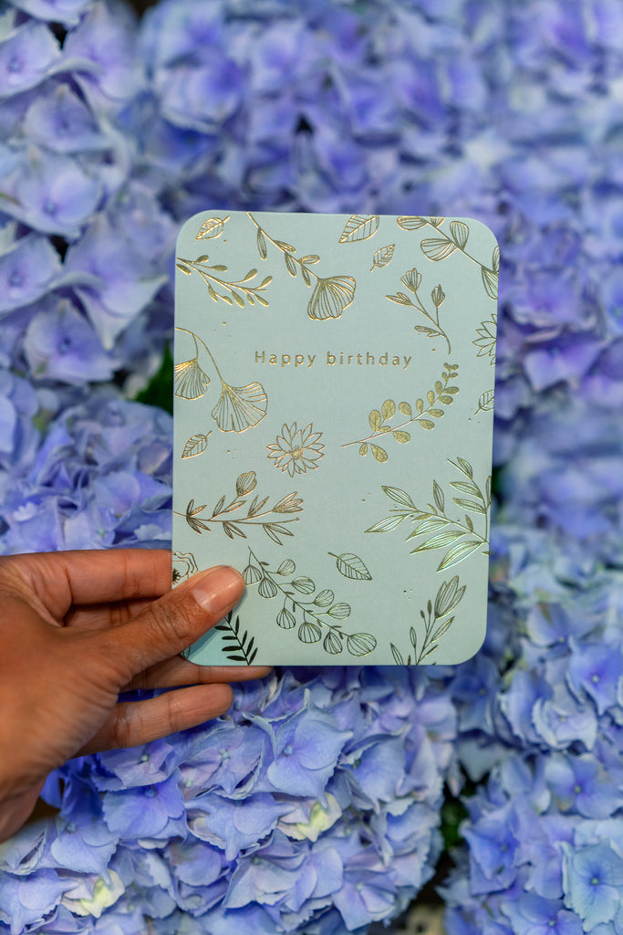 Handwritten Postcard | Happy Birthday Blue