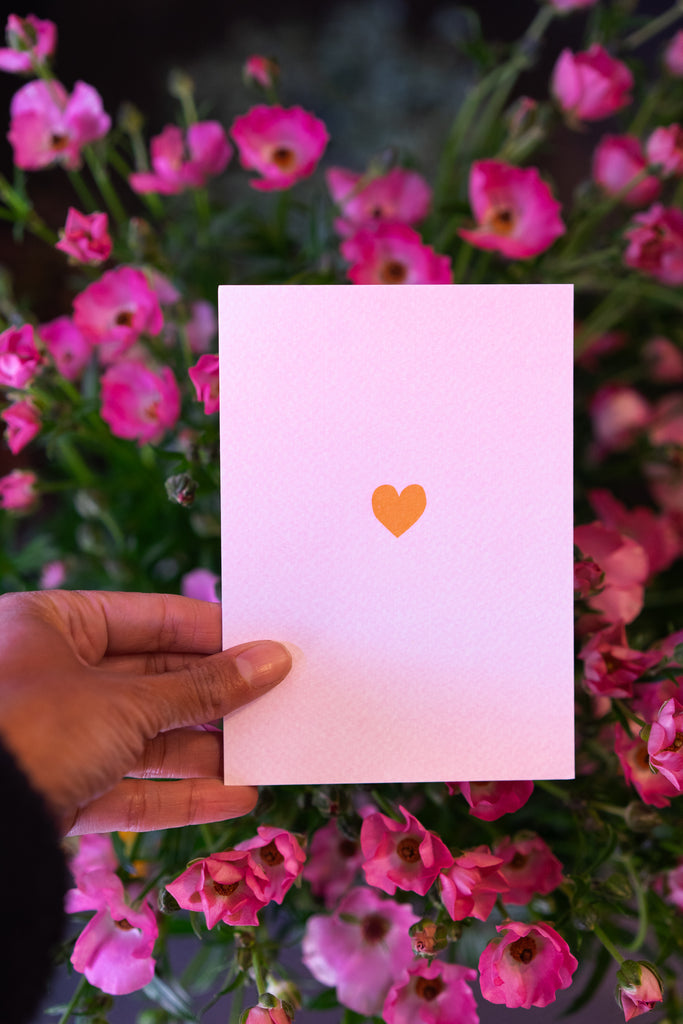 Handwritten Postcard | Pink Heart